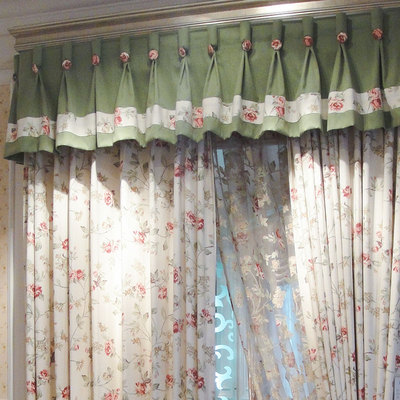 金衢 加厚纯棉布田园花朵客厅餐厅卧室环保韩式窗帘窗纱雅致百搭