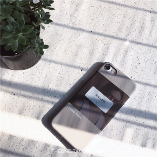 欧美灰色艺术创意油画iPhone7 Plus手机壳苹果6s磨砂情侣半包硬壳