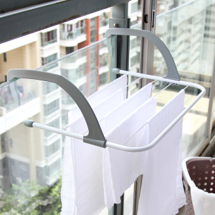 可折叠收纳晾衣架 衣架 多用毛巾架 阳台暖气片屏风窗边可挂衣架