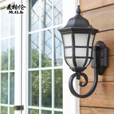 美式中式简约欧式户外壁灯led 防水庭院灯过道阳台灯花园墙壁灯具