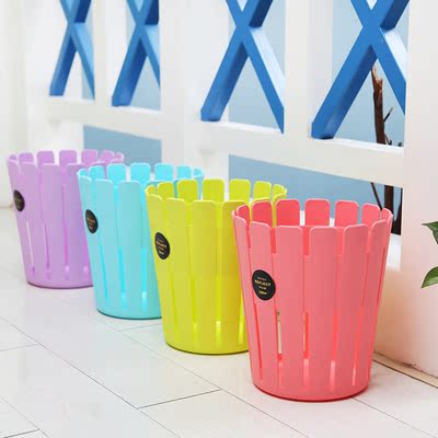 韩式办公司塑料垃圾桶 客厅卧室厨房垃圾桶 创意居家镂空式垃圾桶