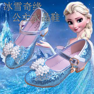 儿童鞋子2016春季女童高跟鞋韩版公主水钻单鞋皮鞋小女孩子舞蹈鞋
