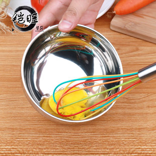 铠旺不锈钢手动打蛋器优质手持搅拌器硅胶防滑手柄烘焙工具用具