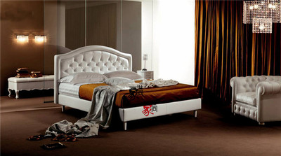 高端软床定制美式乡村欧式布艺床双人床婚床时尚软包床新古典床