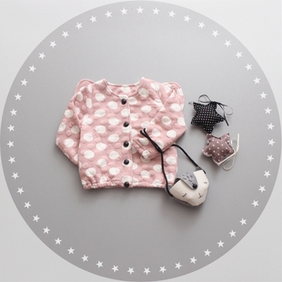 女童休闲长袖韩版1-2-3岁婴幼儿宝宝单排扣外出上衣服装秋季外套