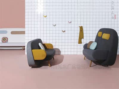 HAFH/新款沙发个性创意单人沙发 时尚休闲小户型布艺沙发组合