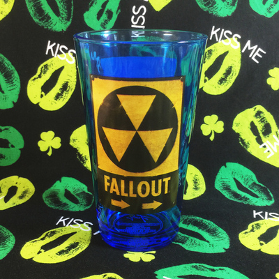 辐射4避难所小子Fallout4蓝色玻璃杯水杯游戏周边纪念款随手杯子