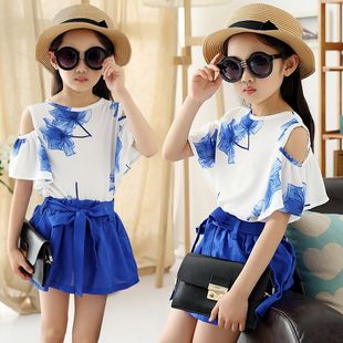 童装女童夏装套装2015韩版儿童碎花短袖短裙子两件套女童公主裙潮