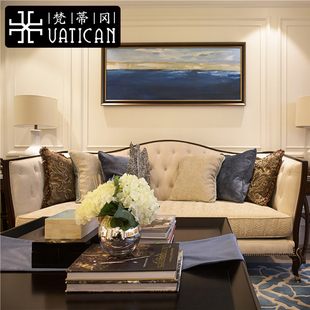 简欧实木沙发欧式布艺沙发组合新古典客厅沙发别墅样板房家具定制