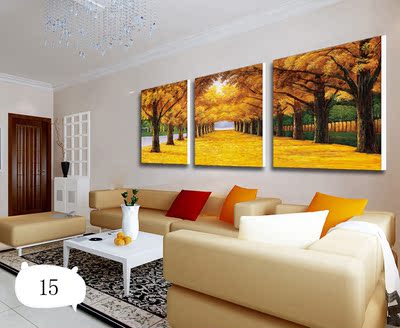 客厅装饰画沙发背景墙画卧室挂画餐厅壁画现代简约无框画家和富贵