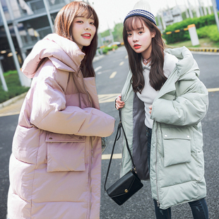 新款韩国棉衣女中长款学生冬装加厚保暖棉袄面包服羽绒棉服外套潮