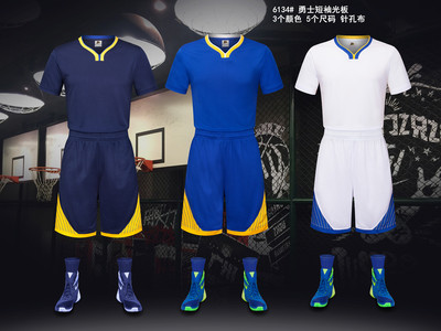 2016新款勇士队短袖篮球服套装男女儿童定制球衣有袖篮球服套装