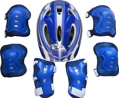 正品儿童轮滑头盔护具套装平衡车山地车专用护具头盔七件套