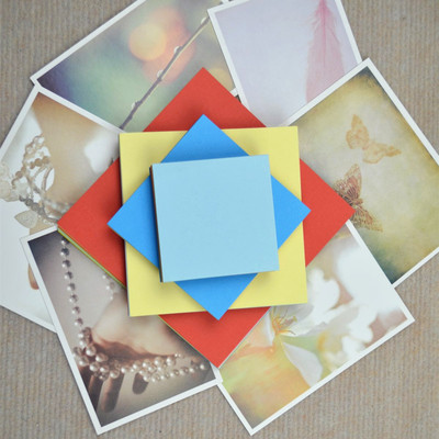 满28包邮 千纸鹤折纸材料彩色纸15厘米正方形 许愿幸运星创意礼物