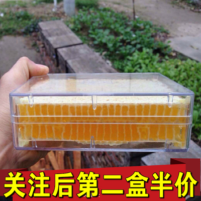 8月新鲜蜂巢蜜纯天然农家自产野生荆条老土蜂蜜糖百花洋槐500g/盒