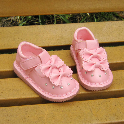 新款秋季女童童鞋 婴儿学步鞋宝宝单鞋牛筋底凉鞋2-3-4岁公主鞋