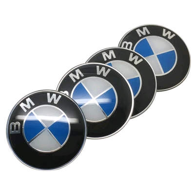 宝马汽车轮盖贴轮毂盖贴方向盘标志BMW改装贴名车车标跑车改装标