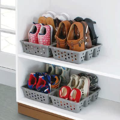 包邮日本进口塑料鞋子收纳盒创意鞋架节省鞋柜空间大师简易鞋盒