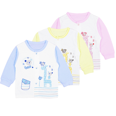 婴儿纯棉T恤夏装宝宝长袖上衣男女小童衣服新生儿卡通打底衫0-1岁