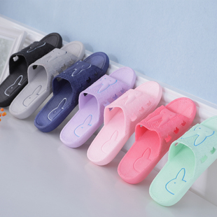 夏季居家浴室拖鞋男女士洗澡家居室内塑料情侣洗澡漏水地板凉拖鞋