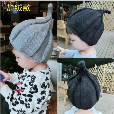 男女童加绒加厚帽子宝宝保暖尖尖帽中小童可爱圆锥帽0-1-2-3-4岁