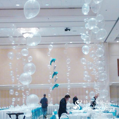 进口亚光圆形10寸标准色气球2.5克 透明100个装婚庆舞台橱窗道具