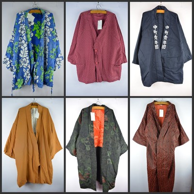 vintage古着传统日本短和服浴衣羽织和风舞台宽松外套开衫孤品10