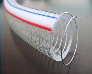 钢丝PVC透明管 抽水机吸油管 耐酸碱油水增强管 钢丝透明增强管