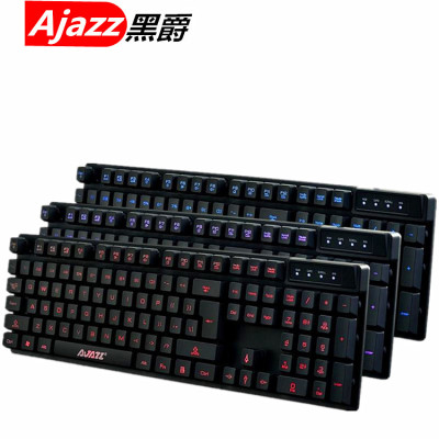Ajazz/黑爵机械战士3色背光机械手感电竞游戏键盘守望先锋CF LOL
