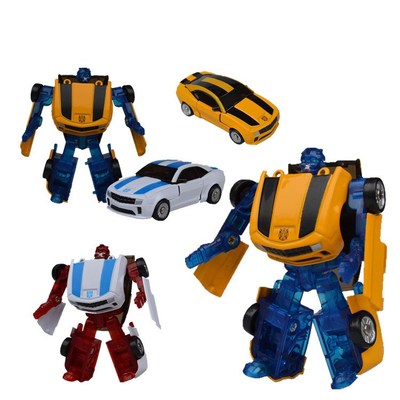 伶俐宝超合金变形小汽车玩具迷你手动合金男孩BKK机器人模型
