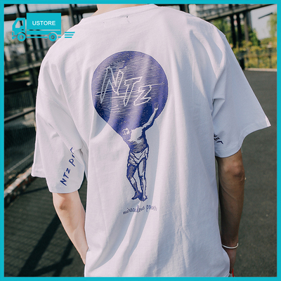 NATUREZ 2017原创设计 简约复古美式潮流短袖T恤 街头滑板情侣TEE