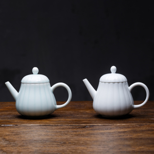 德化白瓷茶壶功夫茶具套装景德镇陶瓷家用泡茶器过滤耐高温茶壶