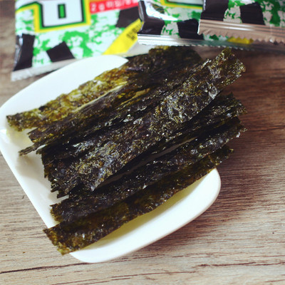 韩国进口零食寿司海苔即食 九日儿童紫菜包饭海苔 原味2g*10袋