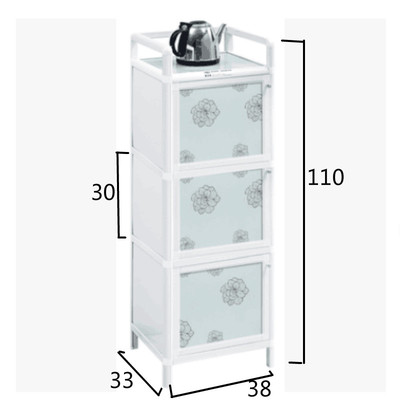 简易宜家加厚铝合金碗柜橱柜衣柜小储物柜钢化玻璃洗浴防水致力柜
