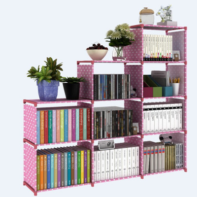 双排多层简易书架 寝室书房创意组合多功能收纳置物架 加固防水