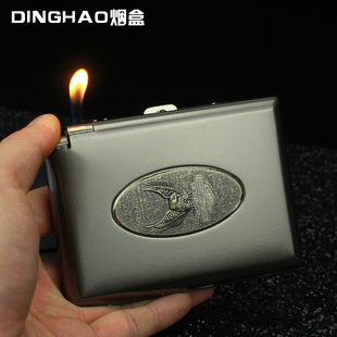 包邮正品创意个性烟盒打火机防风超薄弹烟20支装烟盒免费定制刻字