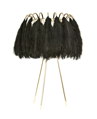 O5正品--英国MHEART Feather Table Lamp Black 台灯床头灯设计师