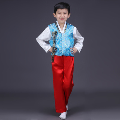 2016新款男童朝鲜族演出服男韩服韩国民族服装表演服儿童舞蹈服饰