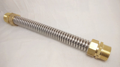 铜4分6分1寸1.2寸外丝不锈钢空调波纹管风机盘管金属连接水管