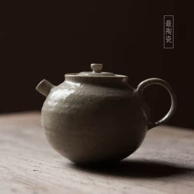 最陶瓷 纯手工陶壶 执壶 日式陶制功夫茶具 普洱乌龙泡茶壶 孤品