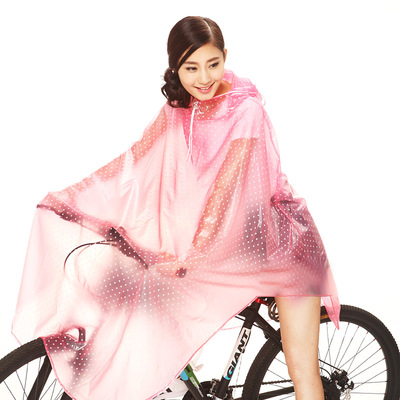 自行车雨衣长款成人电动车单人女中学生骑行透明徒步雨披韩国时尚