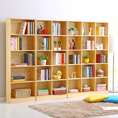 实木书柜特价儿童书橱现代书架简易自由组合储物置物松木柜子包邮