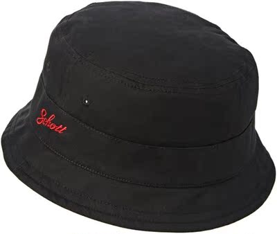 美国 Schott NYC 刺绣 滑板渔夫帽 小沿潮帽 盆帽 沙滩遮阳帽子