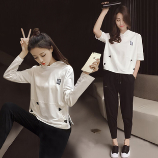 2016春秋季新款韩版休闲运动套装女秋学生长袖时尚显瘦两件套装潮
