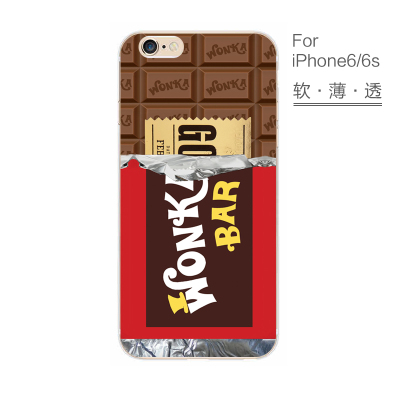 创意巧克力苹果6s手机壳iPhone6plus全包软胶5se硅胶浮雕保护套