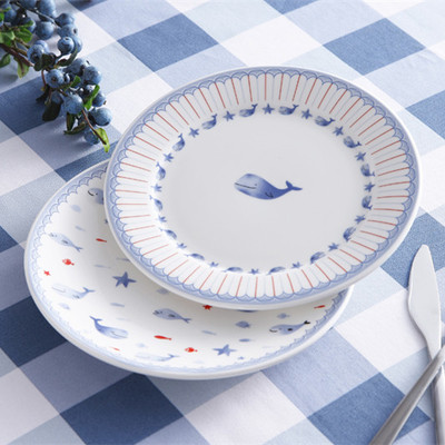北欧风格西餐盘创意餐具菜盘家用陶瓷碟子点心水果盘子10寸6寸8寸