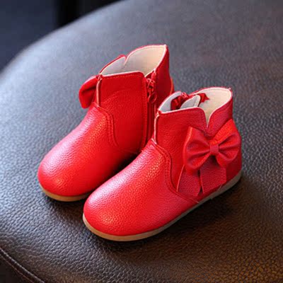 2016春秋新款女童皮靴单靴儿童短靴2-3-4-5-6岁女宝宝中筒马丁靴
