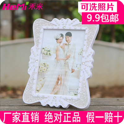 禾米品牌相框 安珀莱欧式创意婚纱摆台韩式结婚照儿童照相框包邮