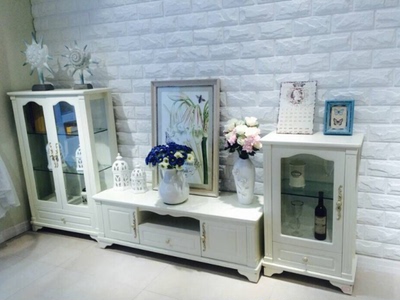 香港皇朝家私北欧风情系列米白色家具正品M8H004组合客厅电视柜