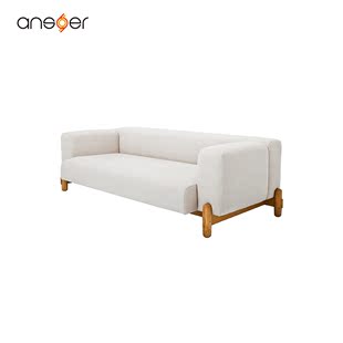 高端定制ansuner设计师家具mark sofa/北欧实木样板房两人位沙发